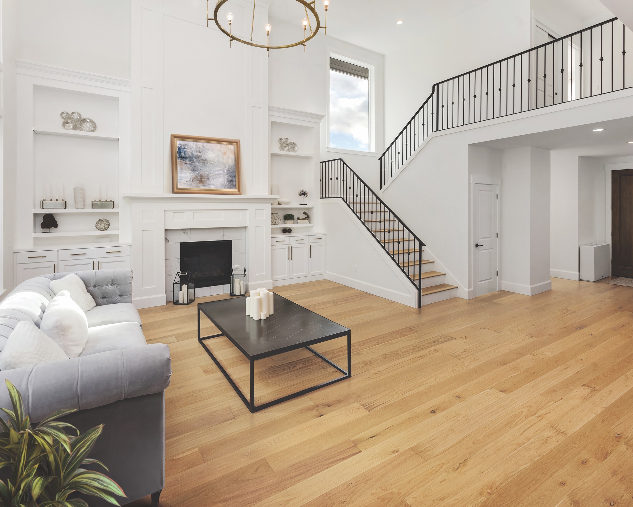 Large living room with LVP flooring