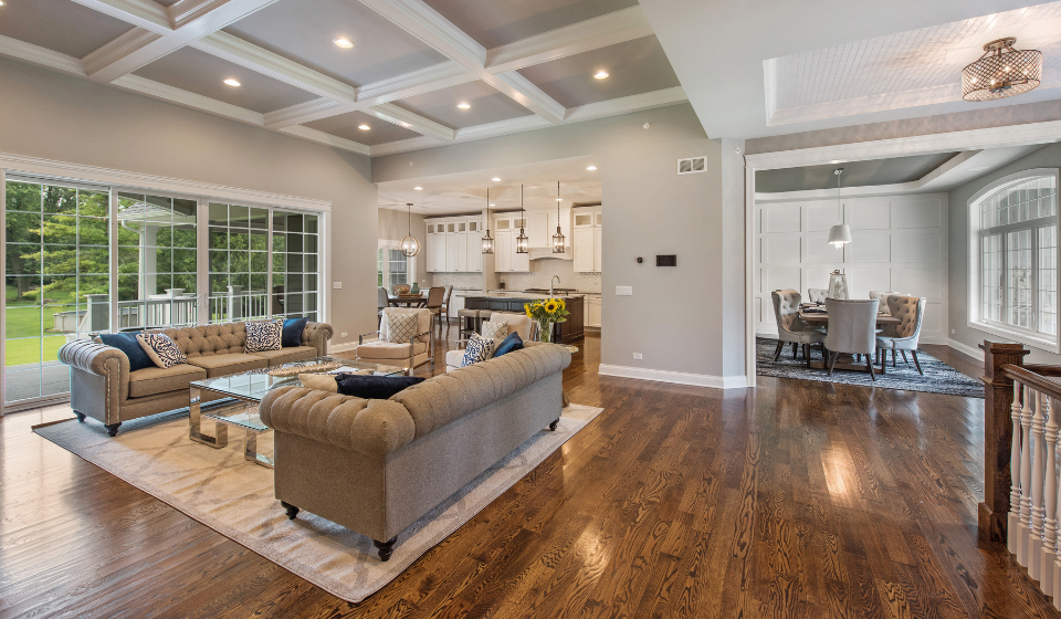 Beautiful hardwood floors in a living room