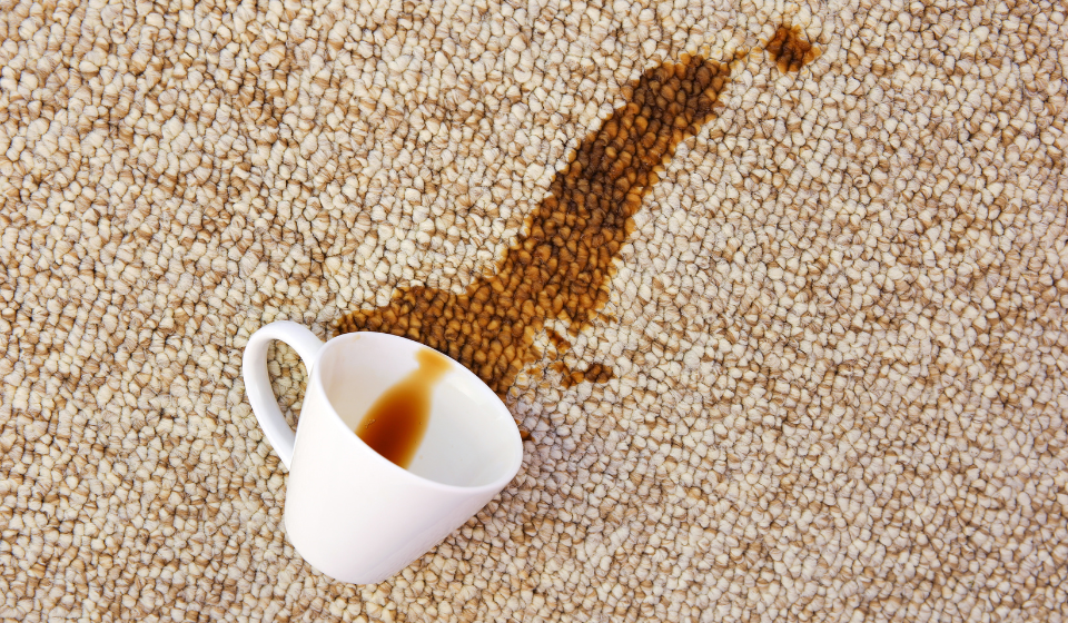 Coffee carpet stain